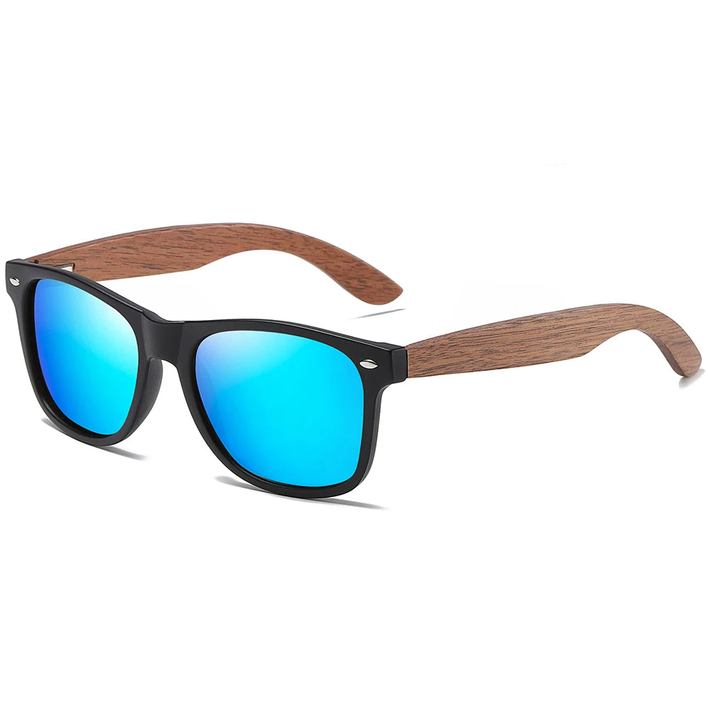 GM Environment-Friendly Retro Walnut Wood Sunglasses UV400 Polarized Bamboo Sunglasses Men's Fashion Trendy Anti Blue Lens 7061h