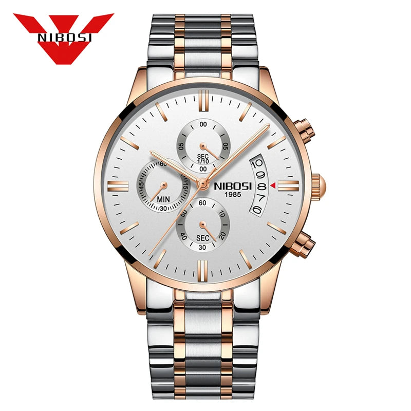 NIBOSI Mens Watches Top Brand Luxury Famous Men's Dress Watch Fashion Casual Military Quartz Wristwatches Saat Relogio Masculino