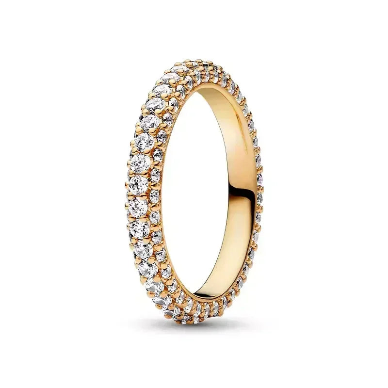 Classic 925 Sterling Silver New Heart shaped Crowns Circulars Ring Light Luxury Exquisite Charm Jewelry Festival Surprise Gift