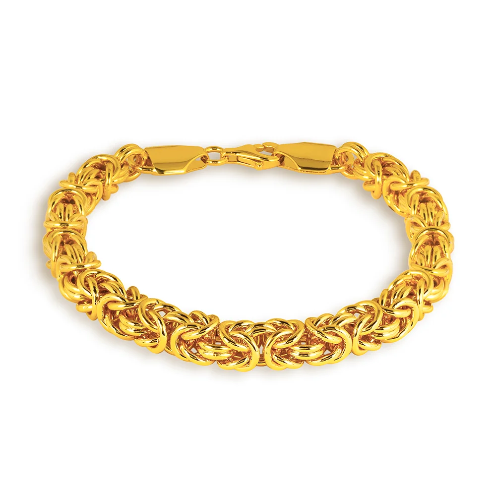 18K Gold Plated 8 Inches Braided Bracelet for Women Men 925 Sterling Silver Fashion Charm Couple Gift Jewelry Accessories USA