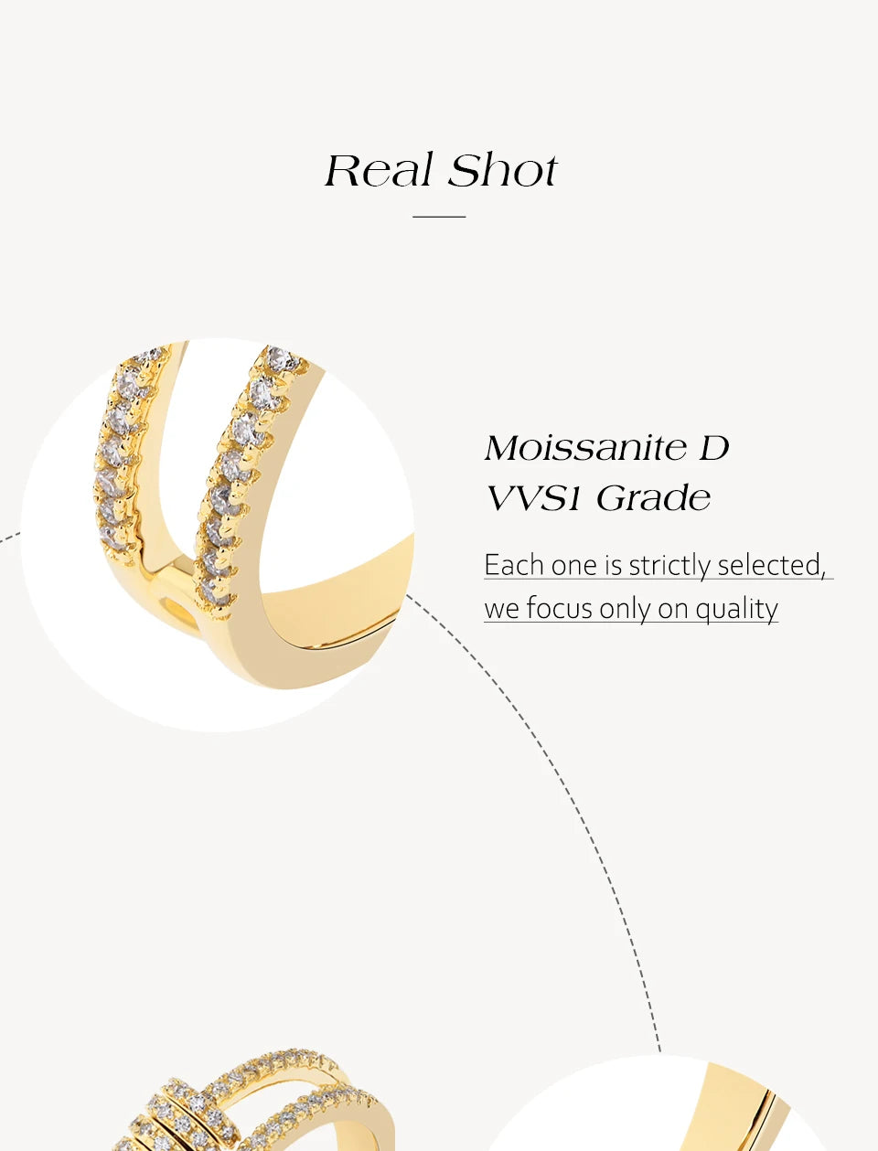 CHARMING Customize Full Moissanite Ring Brilliant Lab Diamond 925 Sterling Sliver Gold for Women Plated Wholesale Fine Jewelry