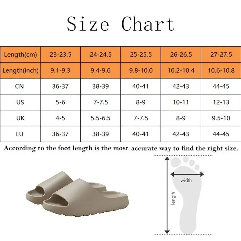 Coconut Slippers Cloud Thick-soled Sandals Summer Fashion Soft Bottom Beach Men Slippers Women's Sandals  EVA Slides
