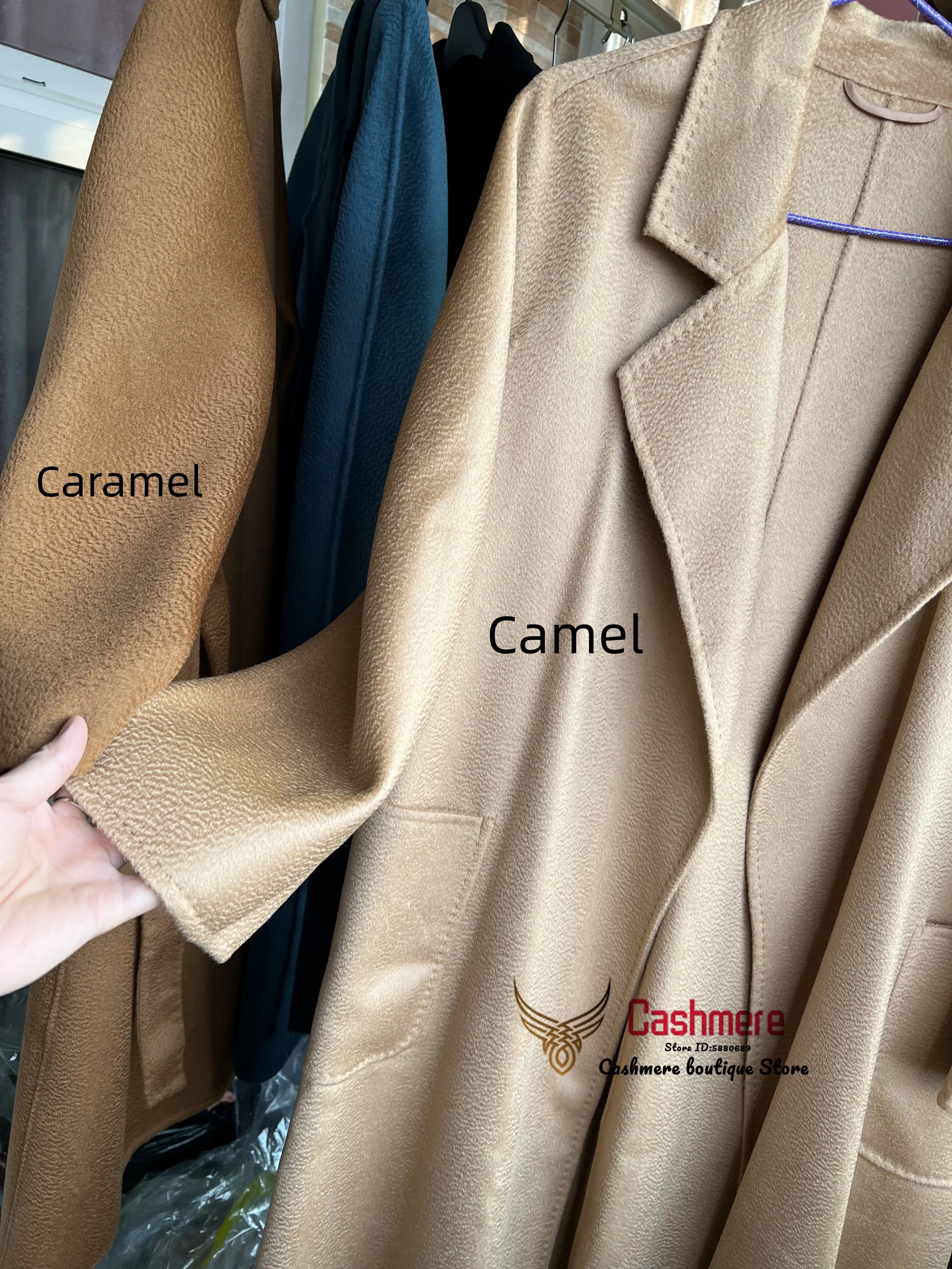 SPECIAL OFFER Cashmere Coat Female Winter Mid-Length Corrugated Coat Black Wool Coat Woman Autumn New Casual Fashion Beige Coat
