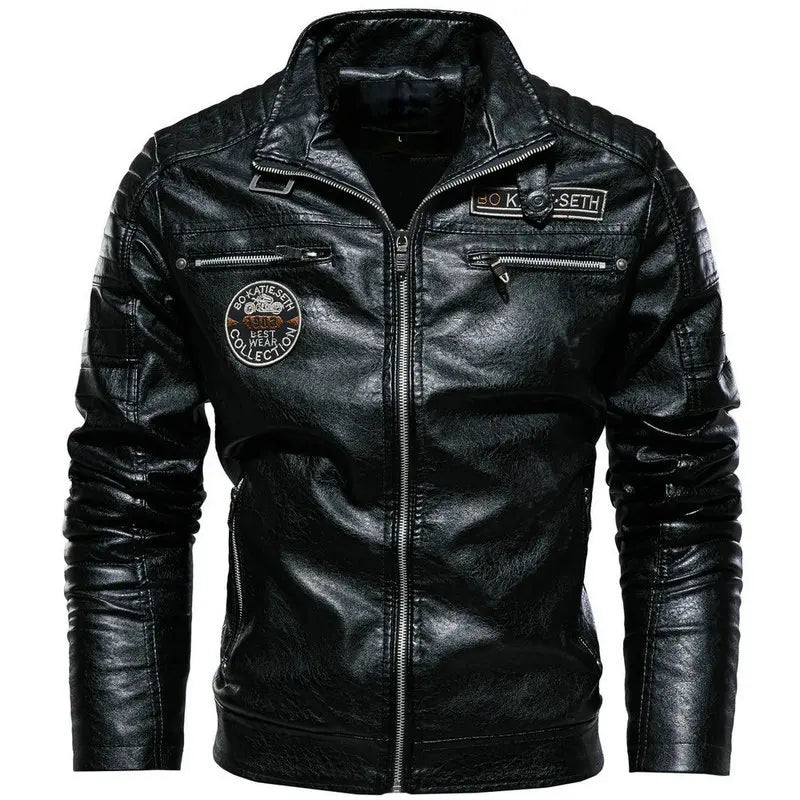 New Men's Leather Jackets Autumn And Winter Casual Motorcycle Slim PU Jacket Biker Leather High Quality Fashion Warm Overcoat