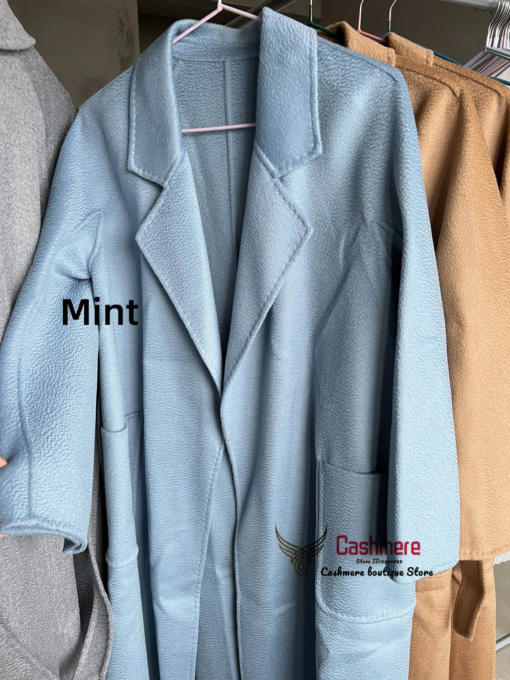 SPECIAL OFFER Cashmere Coat Female Winter Mid-Length Corrugated Coat Black Wool Coat Woman Autumn New Casual Fashion Beige Coat