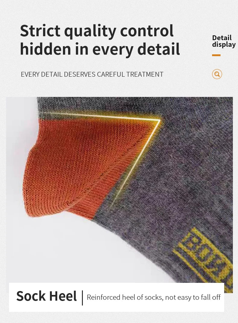 5 Pairs of Autumn and Winter MEN'S Sports Socks for Summer Leisure, Sweat Wicking, Lightweight and Breathable Basketball Socks