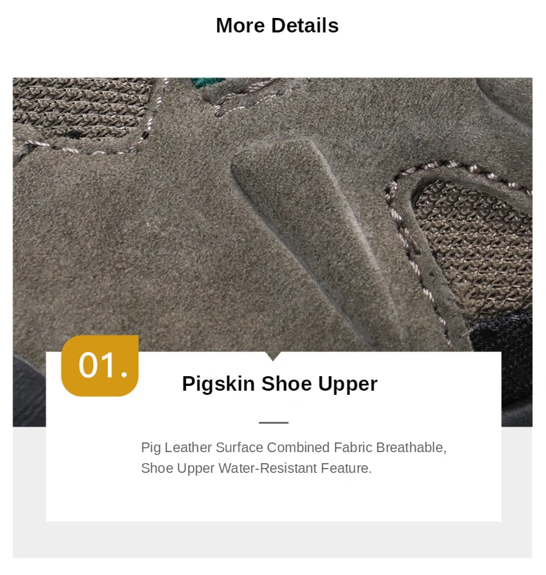 HUMTTO Waterproof Hiking Shoes Leather Trekking Boots Outdoor Sneakers for Men Male Camping Hunting Mens Tactical Ankle Boots