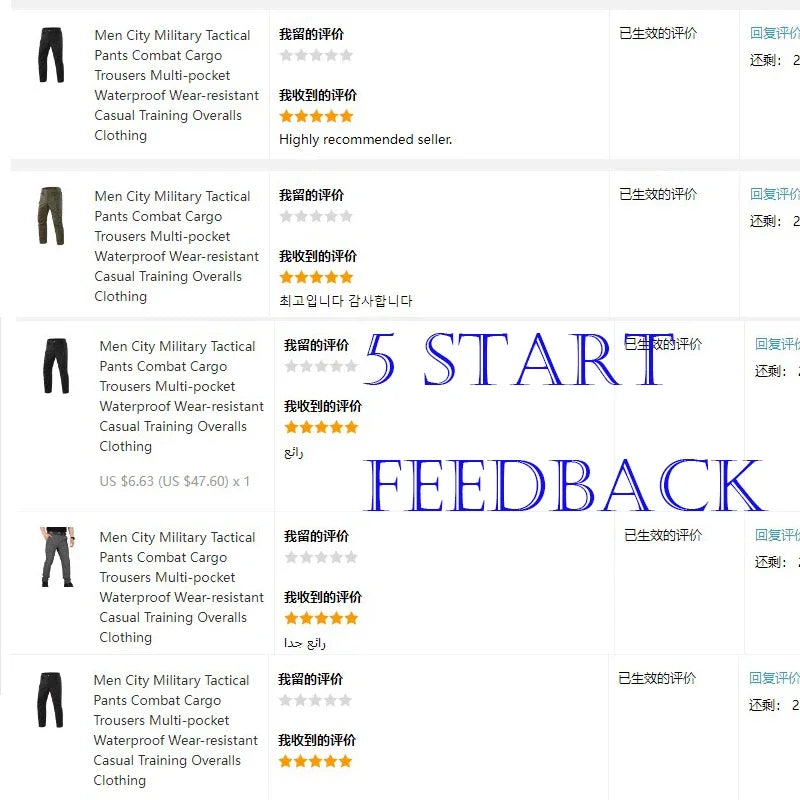 Men Cargo Pants Trousers Multi-pocket Waterproof Wear-resistant Casual Training Overalls Clothing Comfortable Breathable