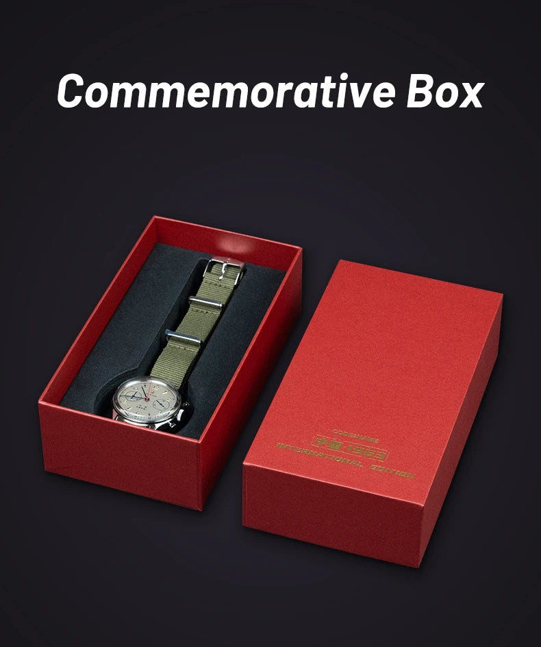 Seagull 1963 International Edition Men's Mechanical Watch Pilot Clock ST1901 Retro Chronograph Wristwatch Air Force Aviation New