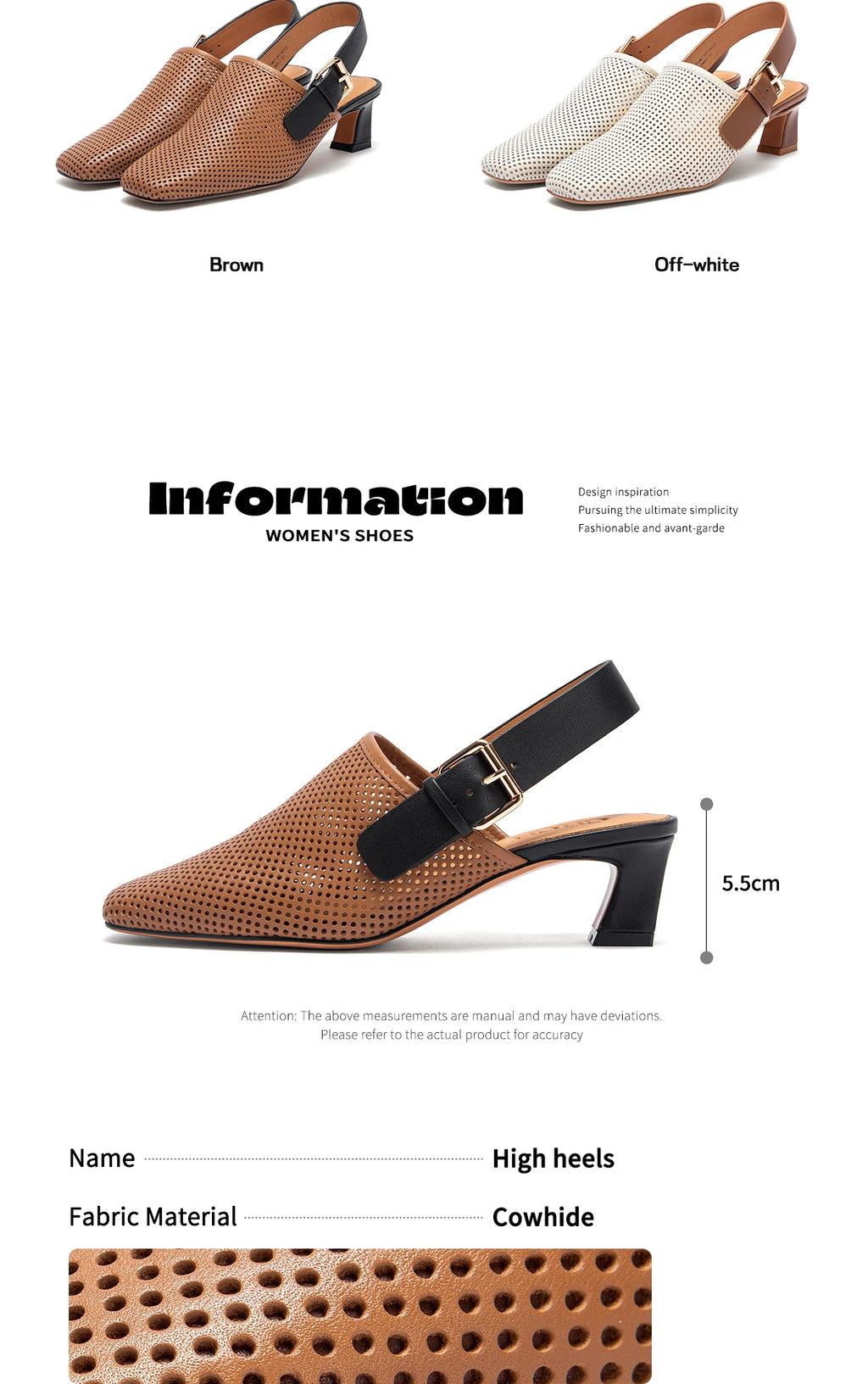 Luxury brand women's shoes summer sandals leather medium high heel hollow breathable temperament girls shoes 35-40 yards