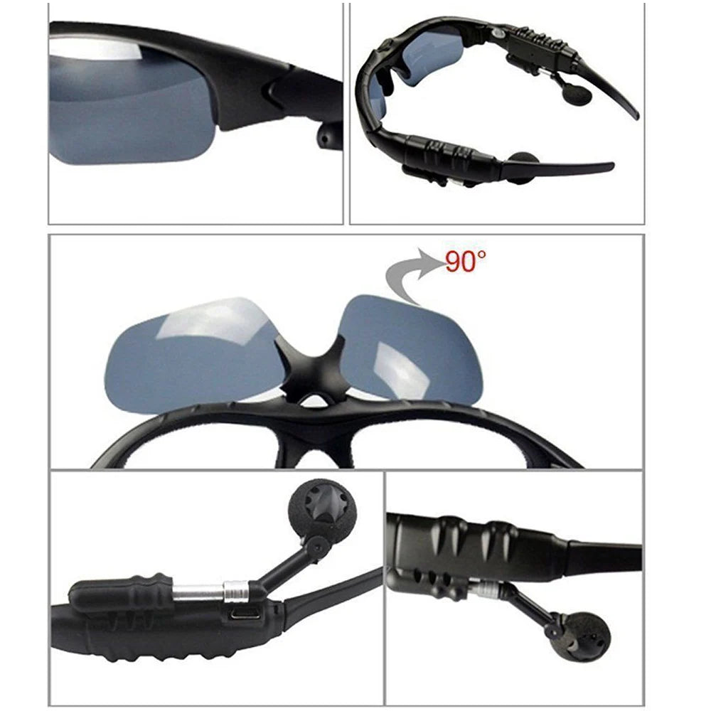 Bluetooth Hiking Eyewear Smart Glasses Stereo Listening Wireless Headset UV-Protection Polarized Lenses Sunglasses Headphones