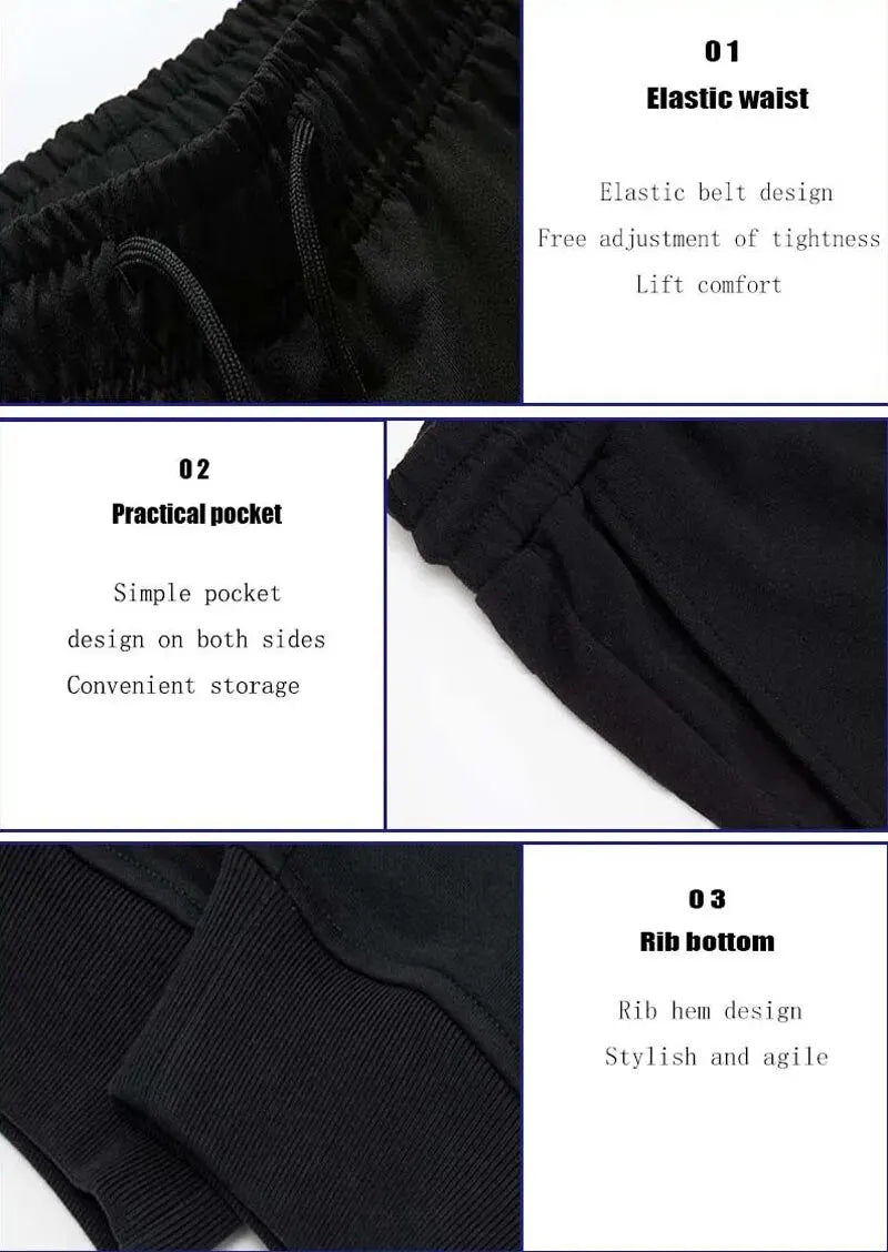 PUAIA Printed Men's Sweatpants Spring Autumn Jogging Trousers Fitness Loose Fit Clothing Solid Color Outfit Streetwear Pants