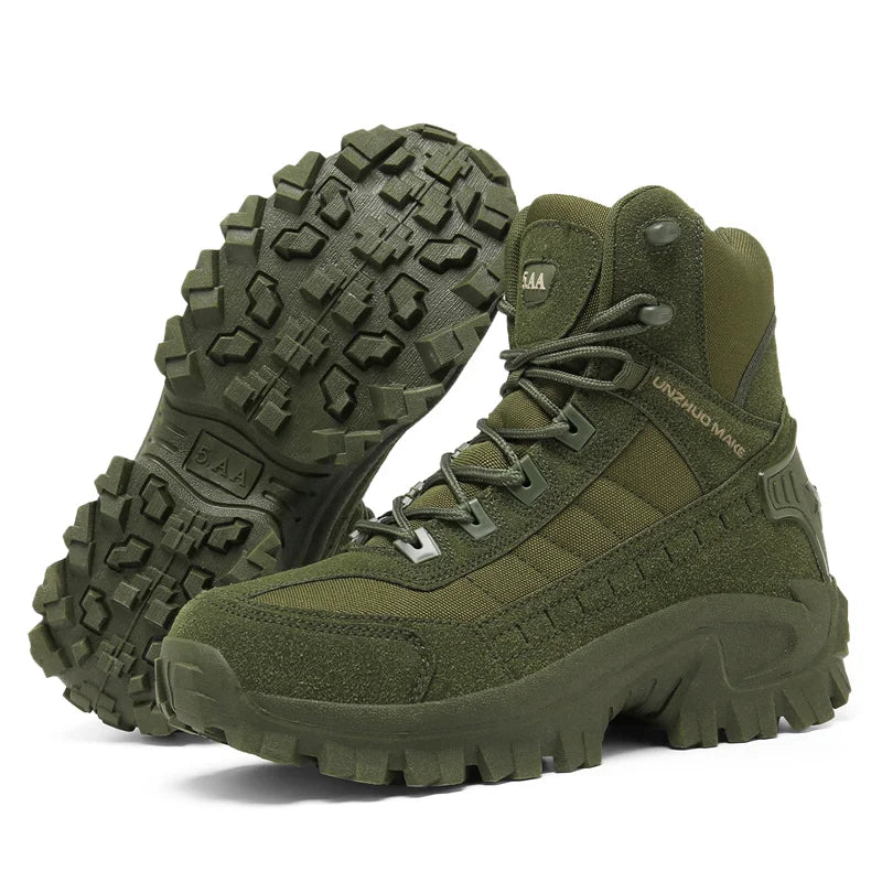 New men's hiking boots, high top combat training boots, anti slip snow boots, field desert boots, outdoor cycling shoes
