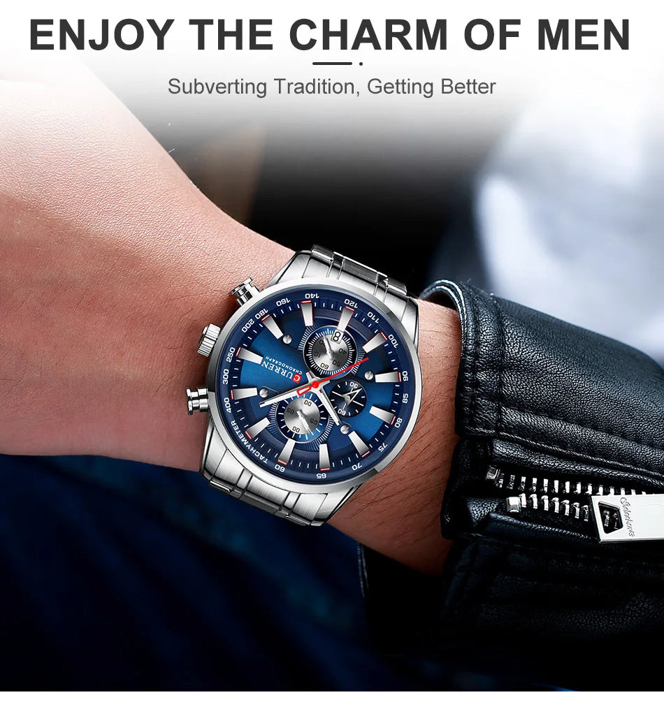 New Watches for Men Top Luxury Brand CURREN Quartz Men’s Watch Sport Waterproof Wrist Watches Chronograph Date Relogio Masculino