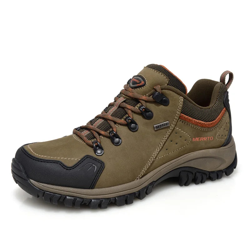 MERRTO Cowhide Outdoor Men Hiking Shoes Trekking Hunting women Tourism Mountain Breathable Climbing Sneakers Tactical boots
