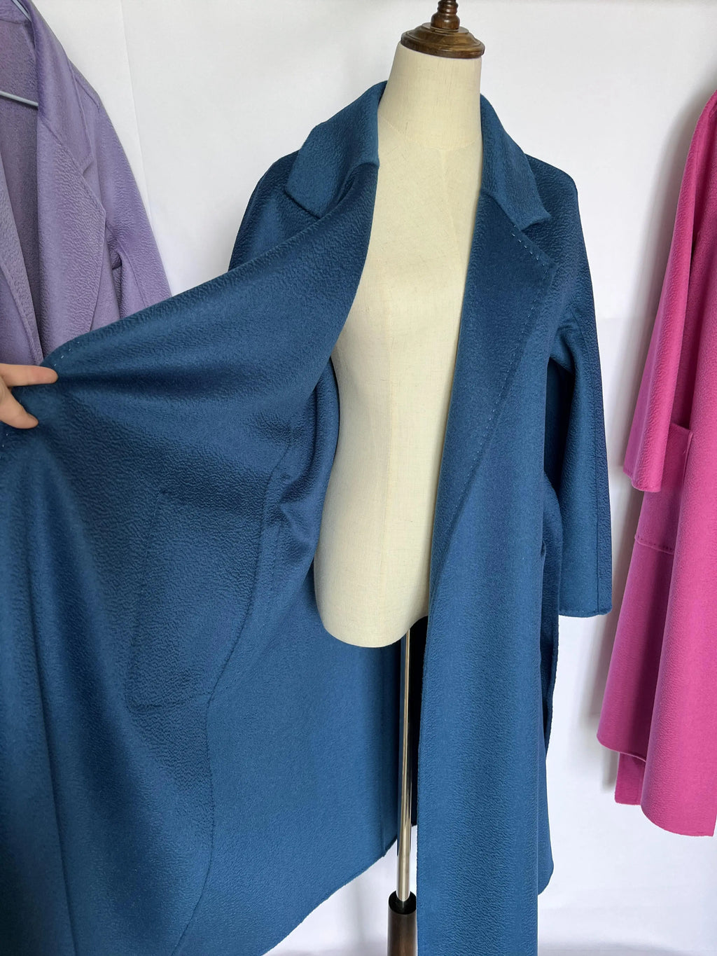 SPECIAL OFFER Cashmere Coat Female Winter Mid-Length Corrugated Coat Black Wool Coat Woman Autumn New Casual Fashion Beige Coat