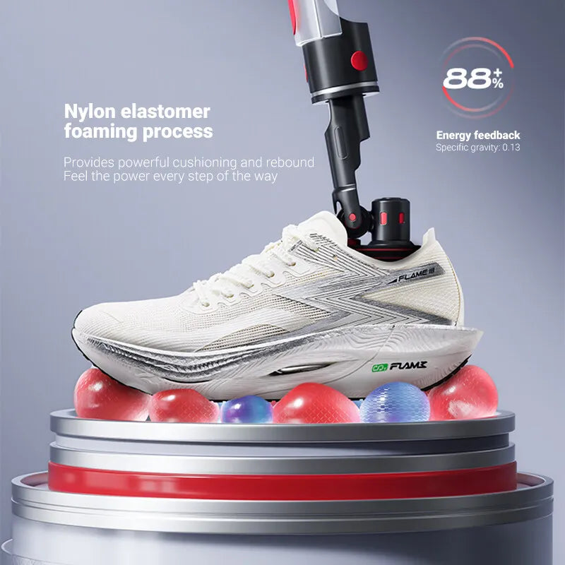 361 Degrees NEW Flame 3.0 Men Running Shoes Marathon Carbon Plate Racing Breathable Cushioning Non-Slip Sneakers Male 672412207