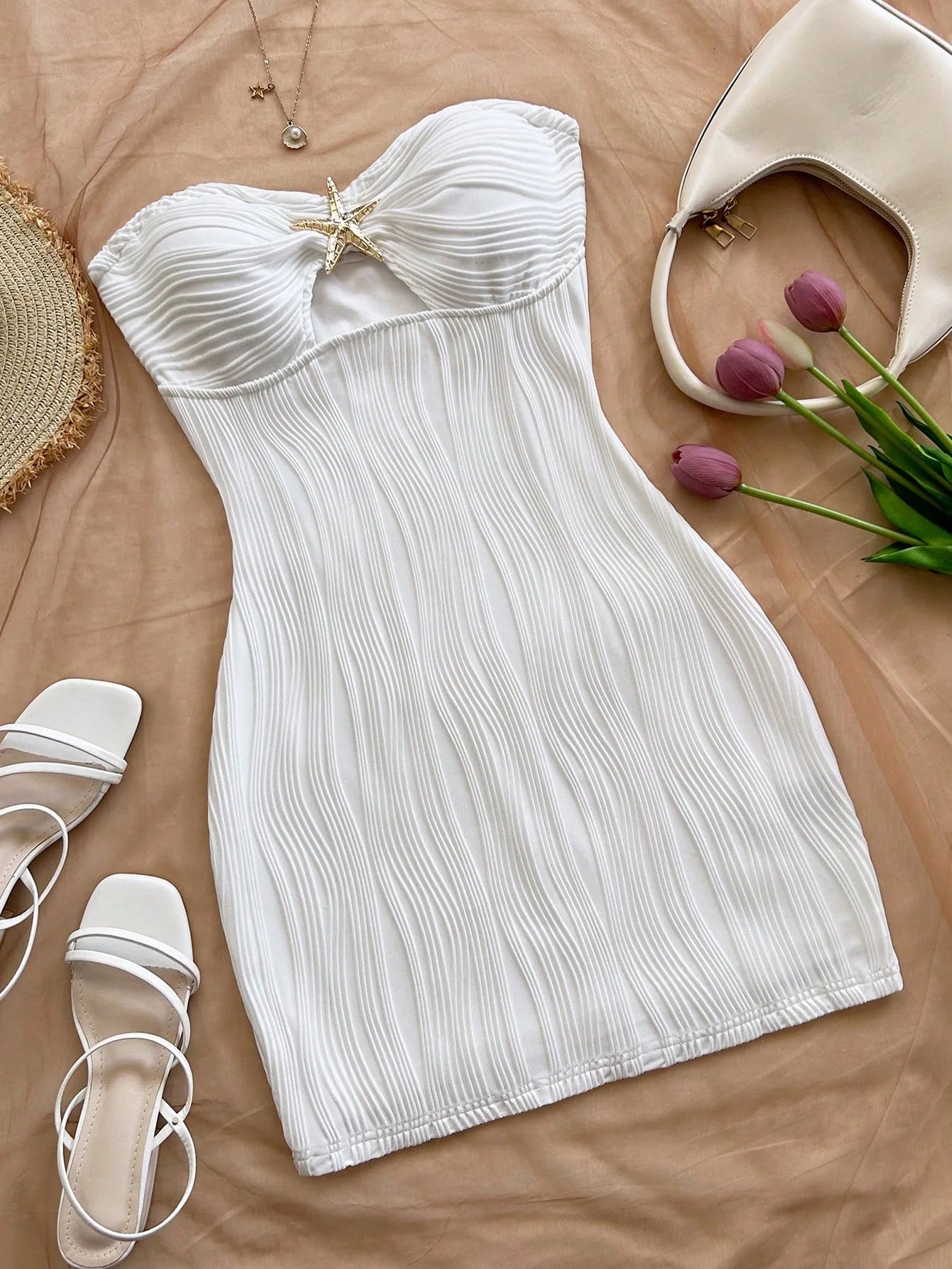 Strapless Slimming Short Dress Sexy Pure And Sensual Hip-Hugging Women's Fashion Party Wear