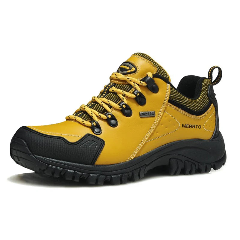 MERRTO Cowhide Outdoor Men Hiking Shoes Trekking Hunting women Tourism Mountain Breathable Climbing Sneakers Tactical boots