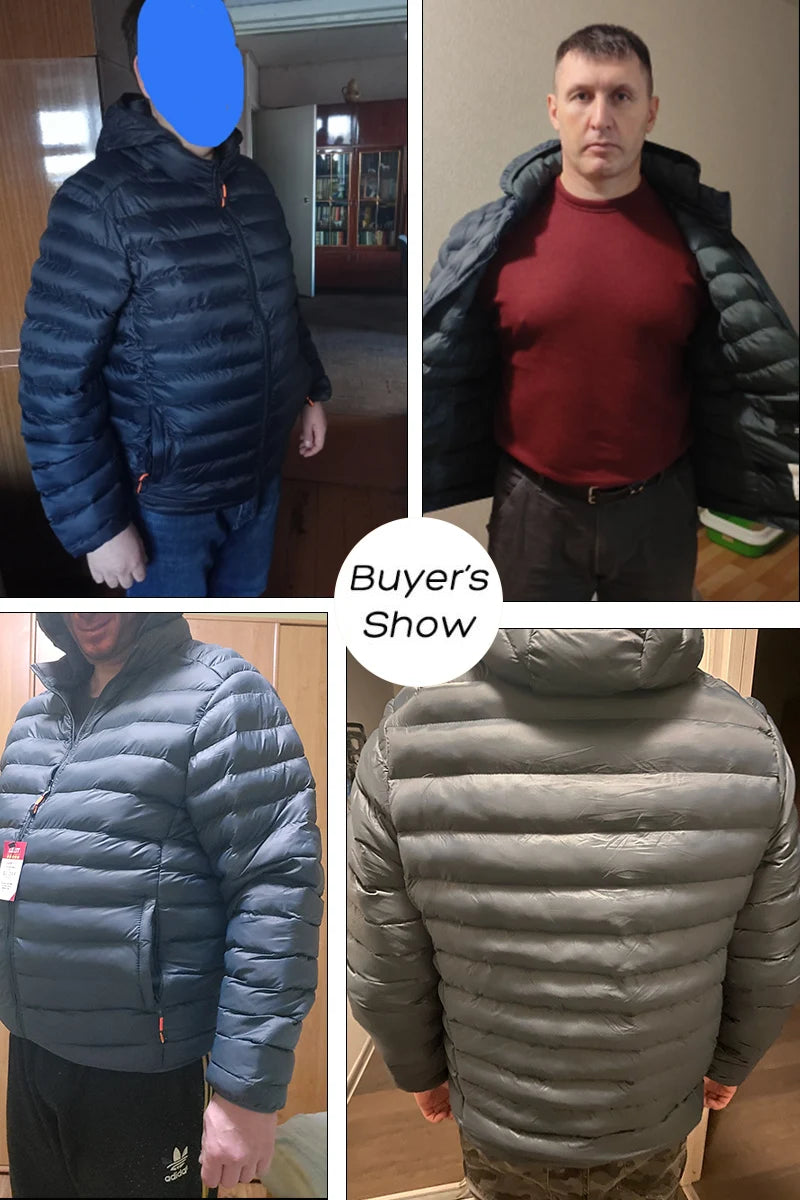 8XL Men New Autumn Winter Warm Waterproof Parkas Jacket Coat Mens Hooded Casual Outwear Detachable Hat Outfits Parkas Coat Male