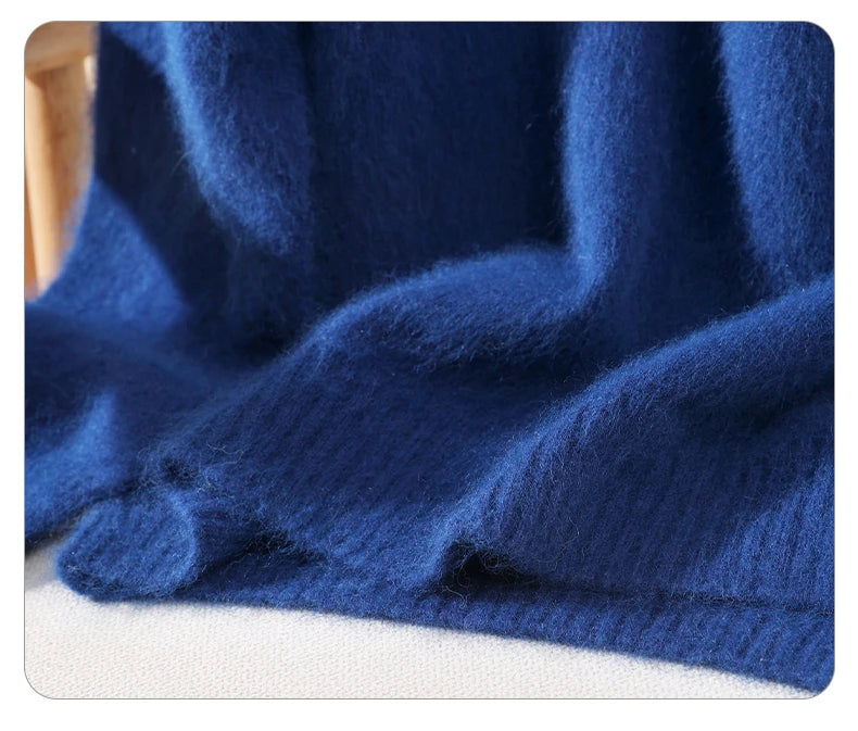 Autumn And Winter New 100% Mink Cashmere Sweater Ladies' High Lapel Solid Color Padded Pullover Wool Knitted Bottoming Shirt