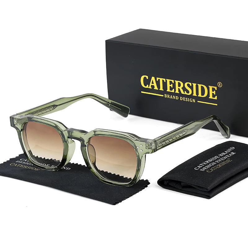 CATERSIDE Fashion Men Sunglasses Small Frame Square Personalized Design Sun Glasses Women Travel Party Business Festival Gift