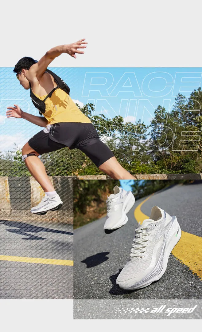 361 Degrees NEW Flame 3.0 Men Running Shoes Marathon Carbon Plate Racing Breathable Cushioning Non-Slip Sneakers Male 672412207