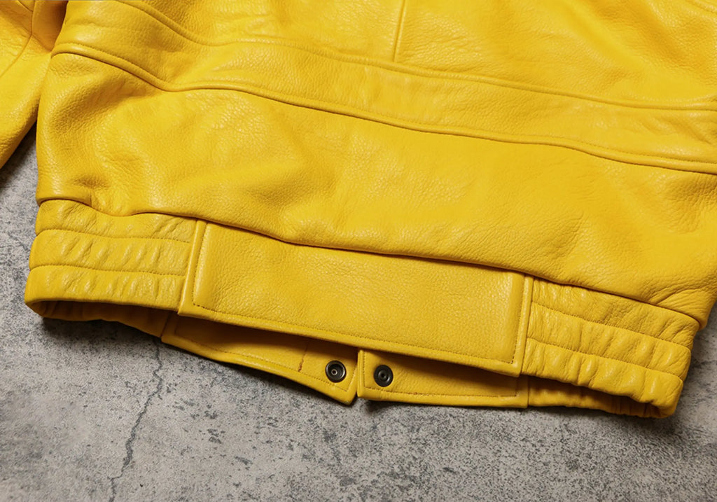 Mauroicardi Spring Autumn Cool Handsome Short Yellow Soft Pu Leather Jacket Men Turn-down Collar Luxury Designer Clothes 2025