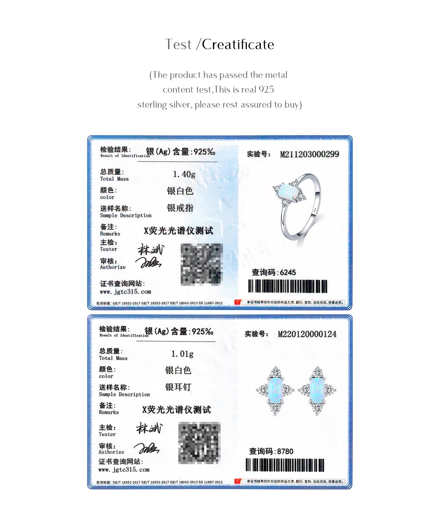 MODIAN Authentic 925 Sterling Silver Geometric Rectangle Natural Opal Jewelry Sets Rings Earrings For Women Wedding Jewelry