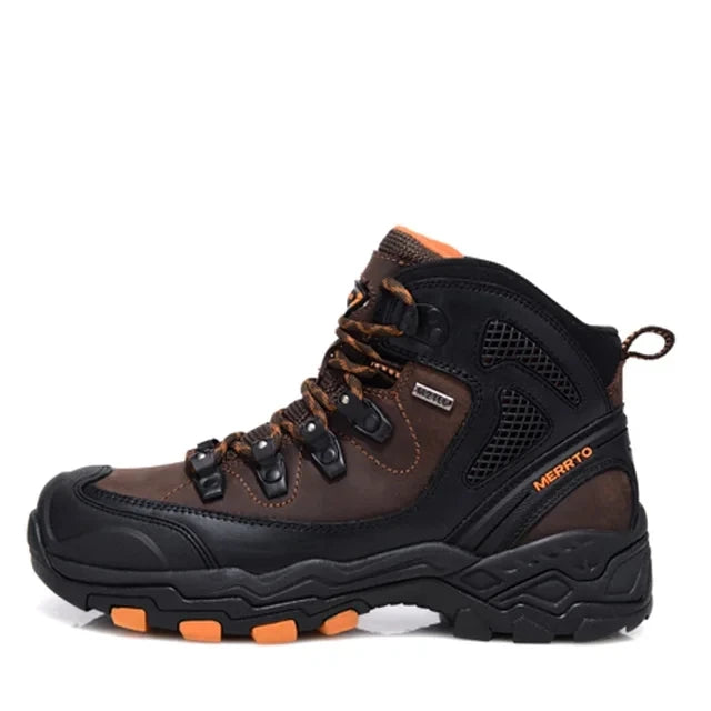 MERRTO Cowhide Outdoor Men Hiking Shoes Trekking Hunting women Tourism Mountain Breathable Climbing Sneakers Tactical boots