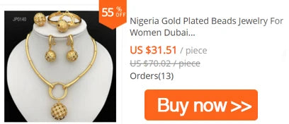 Fashion Jewelry Sets Gold Color Necklace And Earrings For Women 4 Pieces Jewelry Set