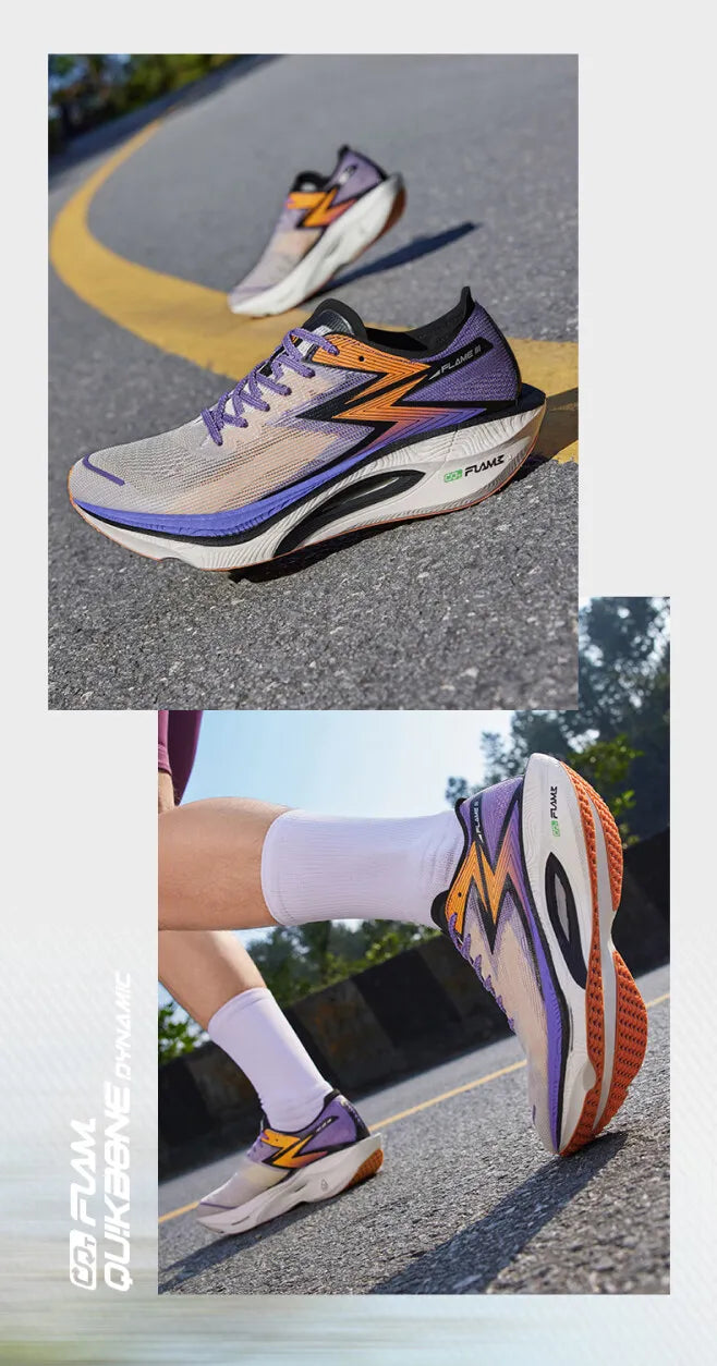 361 Degrees NEW Flame 3.0 Men Running Shoes Marathon Carbon Plate Racing Breathable Cushioning Non-Slip Sneakers Male 672412207