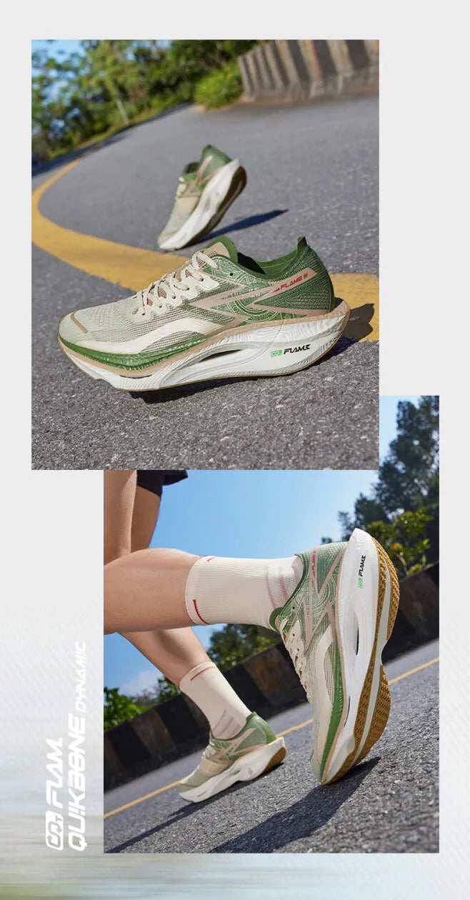 361 Degrees NEW Flame 3.0 Men Running Shoes Marathon Carbon Plate Racing Breathable Cushioning Non-Slip Sneakers Male 672412207