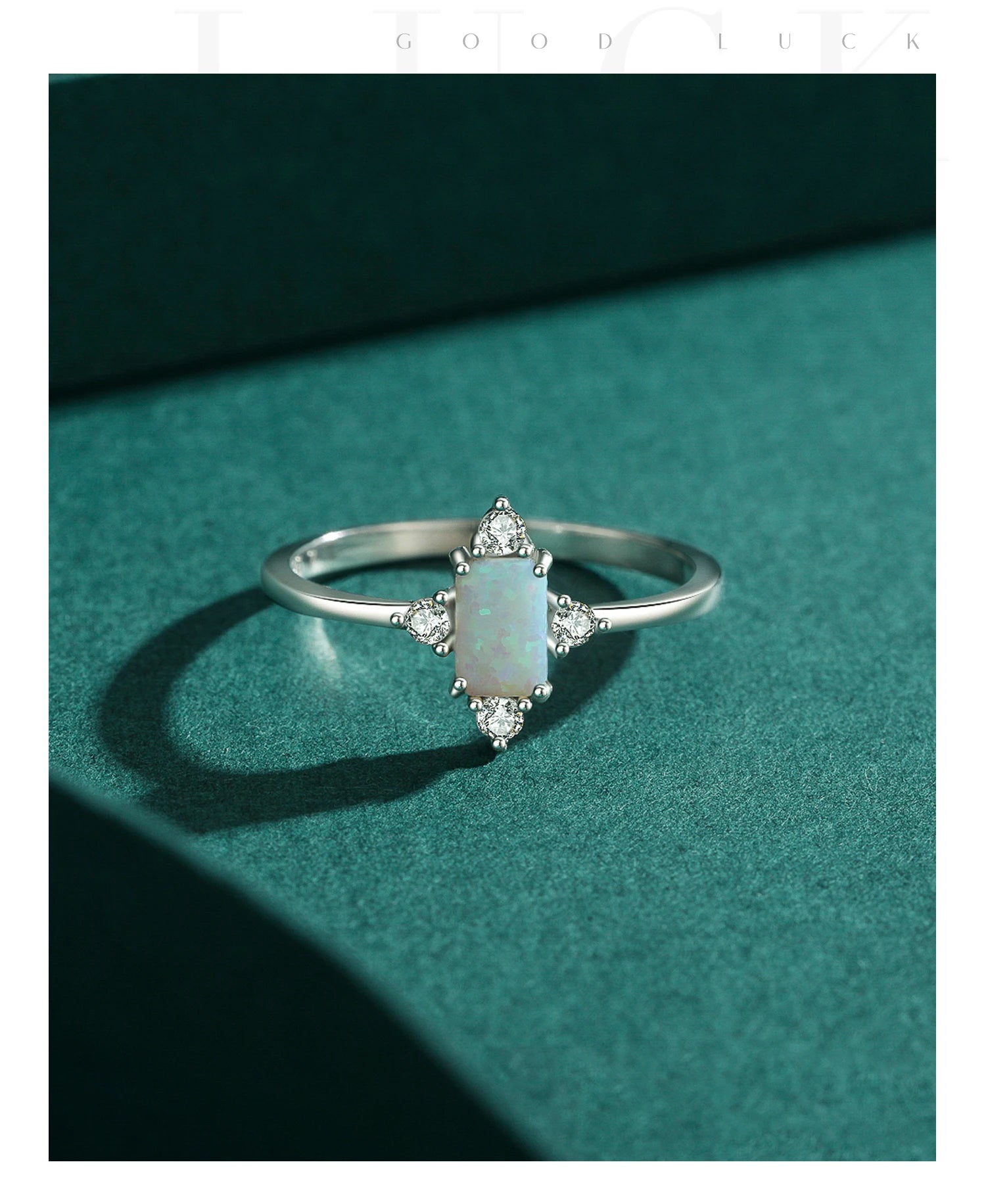 MODIAN Authentic 925 Sterling Silver Geometric Rectangle Natural Opal Jewelry Sets Rings Earrings For Women Wedding Jewelry