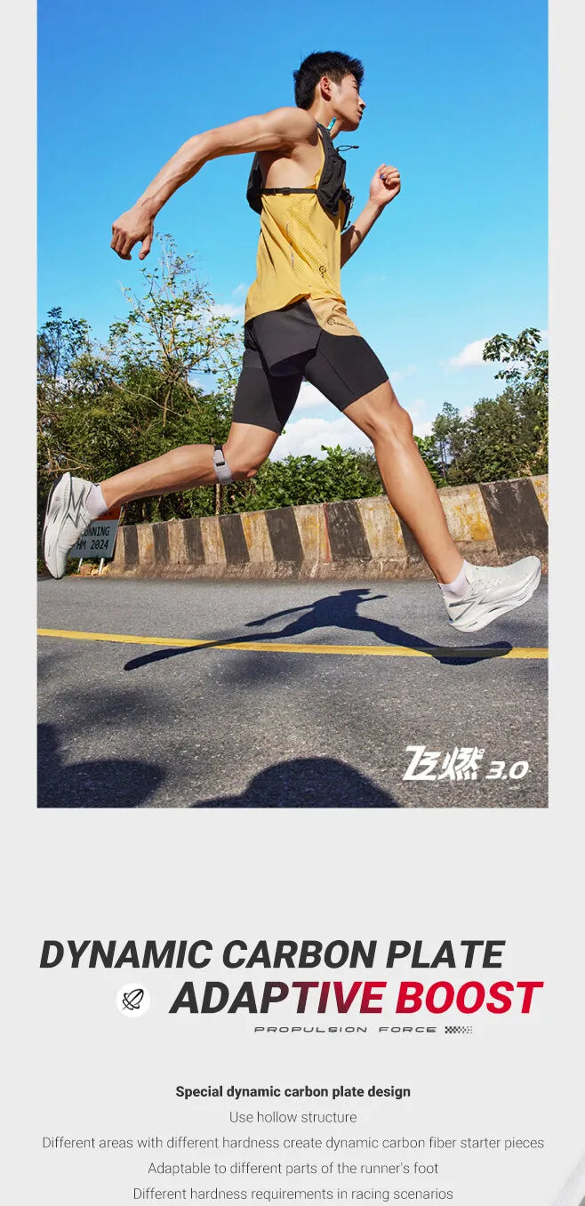 361 Degrees NEW Flame 3.0 Men Running Shoes Marathon Carbon Plate Racing Breathable Cushioning Non-Slip Sneakers Male 672412207