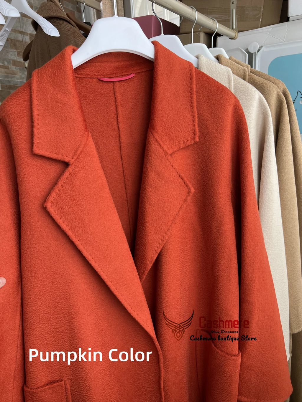 SPECIAL OFFER Cashmere Coat Female Winter Mid-Length Corrugated Coat Black Wool Coat Woman Autumn New Casual Fashion Beige Coat