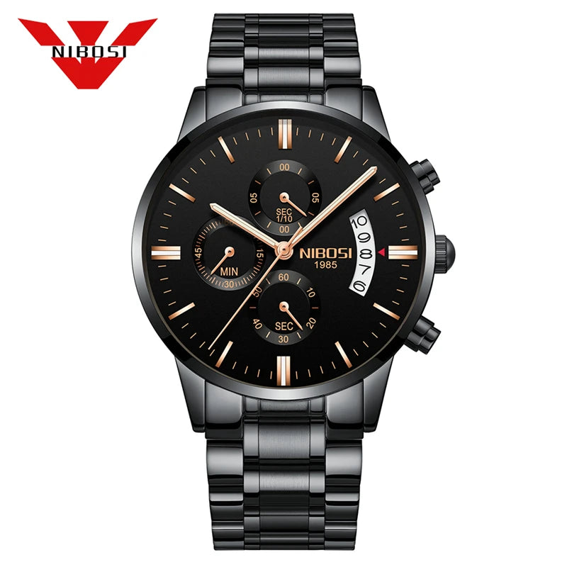 NIBOSI Mens Watches Top Brand Luxury Famous Men's Dress Watch Fashion Casual Military Quartz Wristwatches Saat Relogio Masculino