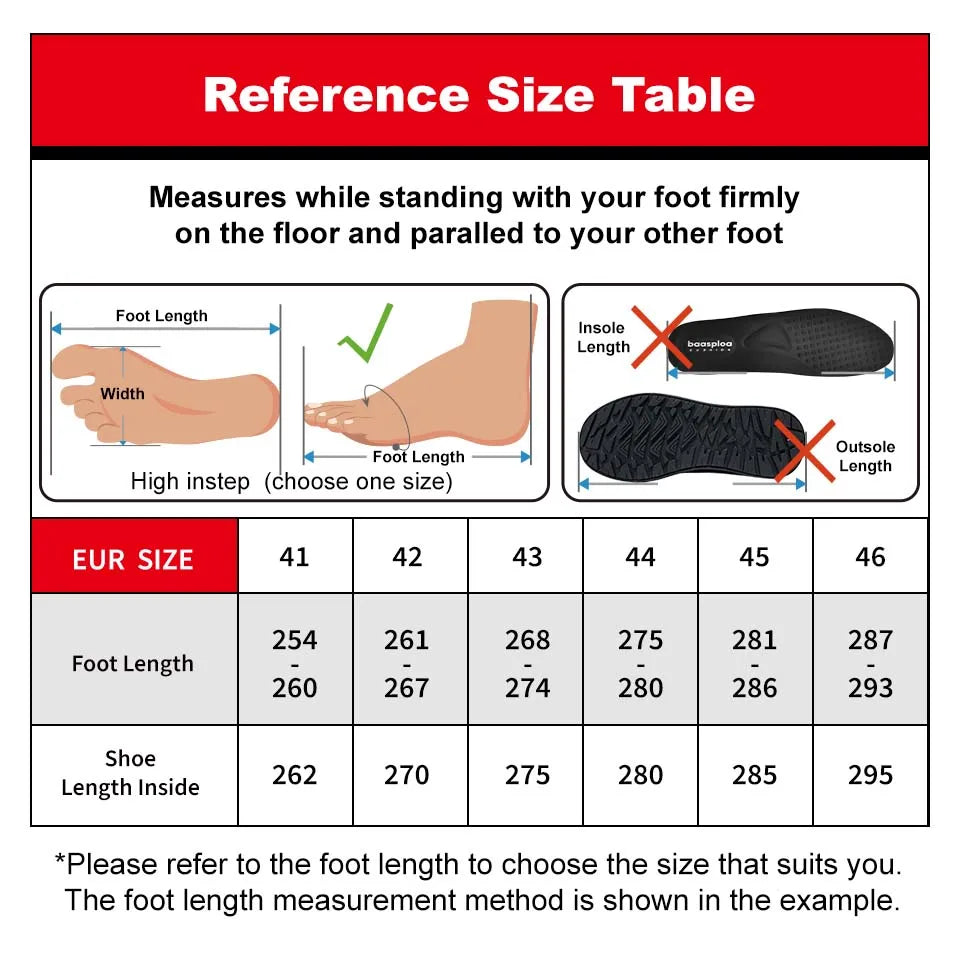 Baasploa Lightweight Running Shoes For Men New Men's Designer Mesh Casual Sneakers Lace-Up Male Outdoor Sports Tennis Shoes