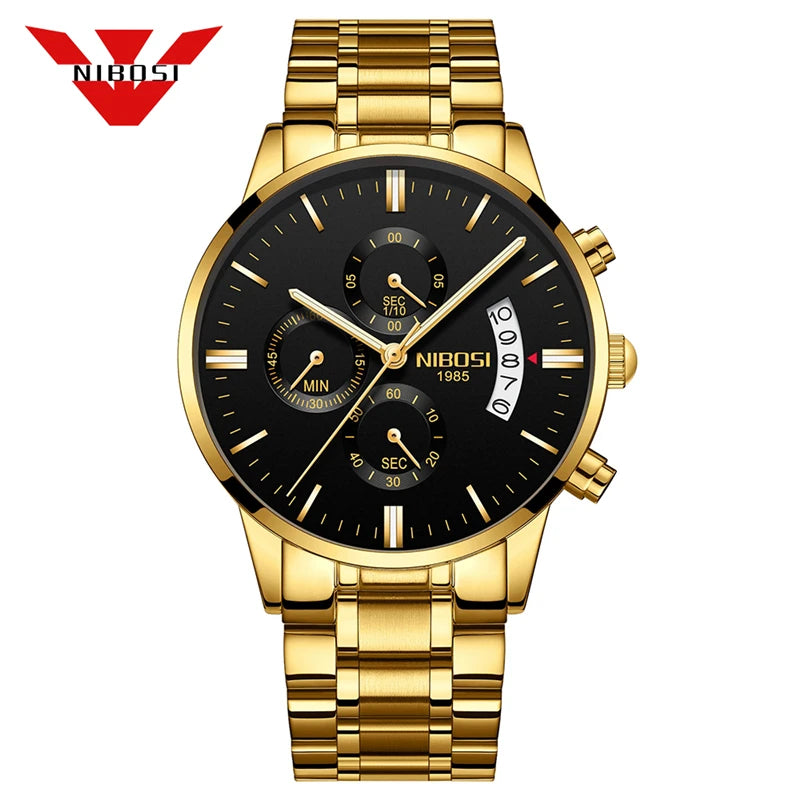 NIBOSI Mens Watches Top Brand Luxury Famous Men's Dress Watch Fashion Casual Military Quartz Wristwatches Saat Relogio Masculino