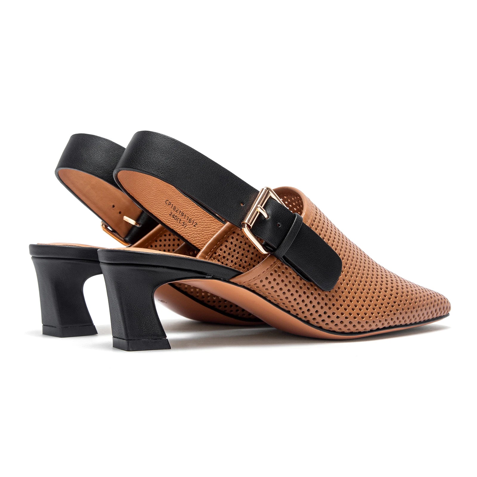 Luxury brand women's shoes summer sandals leather medium high heel hollow breathable temperament girls shoes 35-40 yards