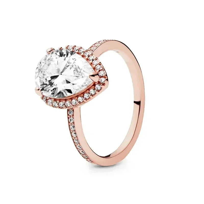 Classic 925 Sterling Silver New Heart shaped Crowns Circulars Ring Light Luxury Exquisite Charm Jewelry Festival Surprise Gift