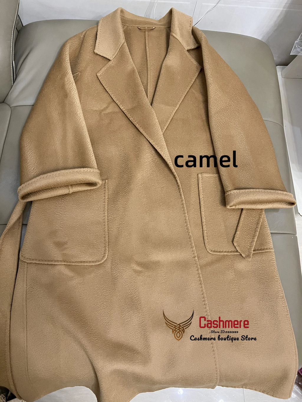 SPECIAL OFFER Cashmere Coat Female Winter Mid-Length Corrugated Coat Black Wool Coat Woman Autumn New Casual Fashion Beige Coat