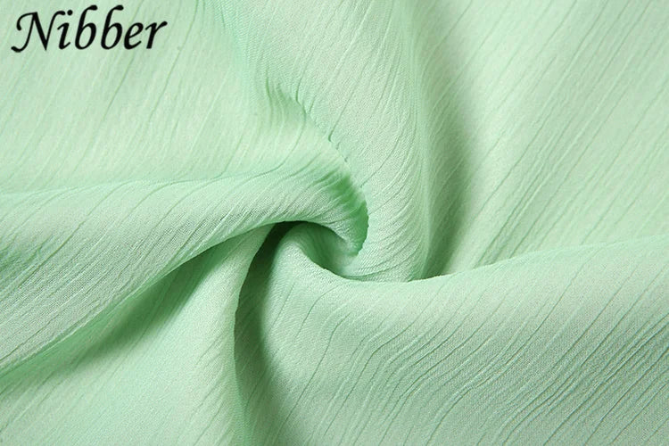 Nibber Vestidos Elegantes Para Mujer Solid Color Cutout Slim Sling Dress Sexy Backless Ruffle Dress Female2023