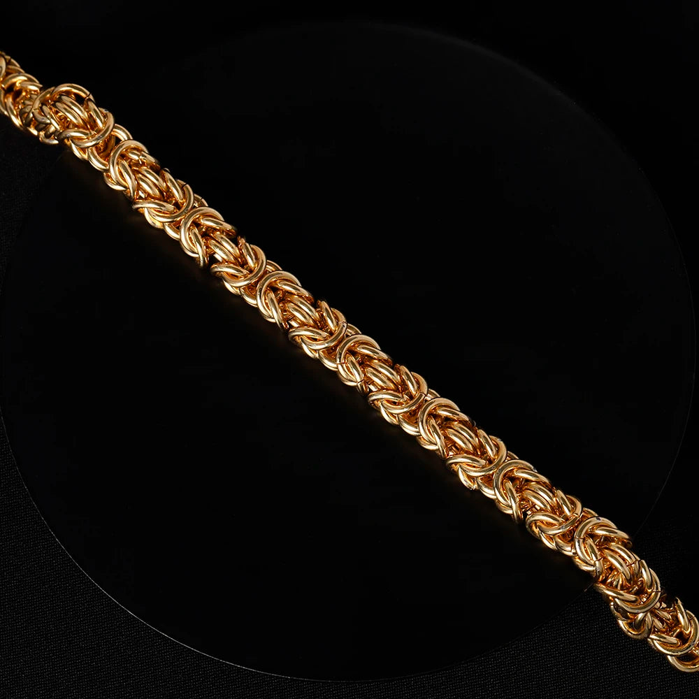 18K Gold Plated 8 Inches Braided Bracelet for Women Men 925 Sterling Silver Fashion Charm Couple Gift Jewelry Accessories USA