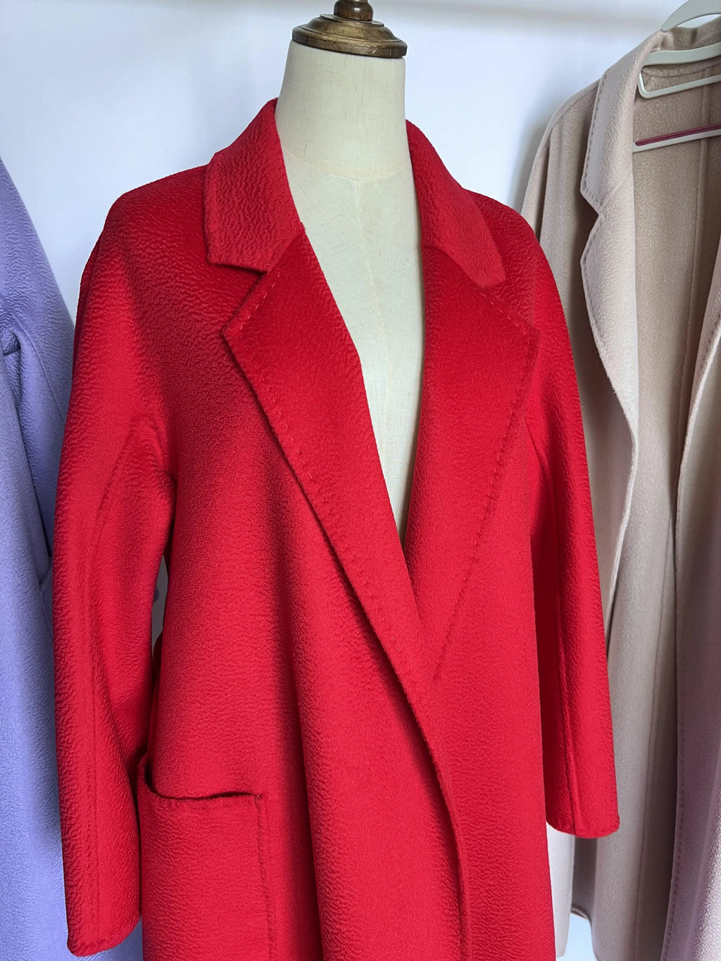 SPECIAL OFFER Cashmere Coat Female Winter Mid-Length Corrugated Coat Black Wool Coat Woman Autumn New Casual Fashion Beige Coat