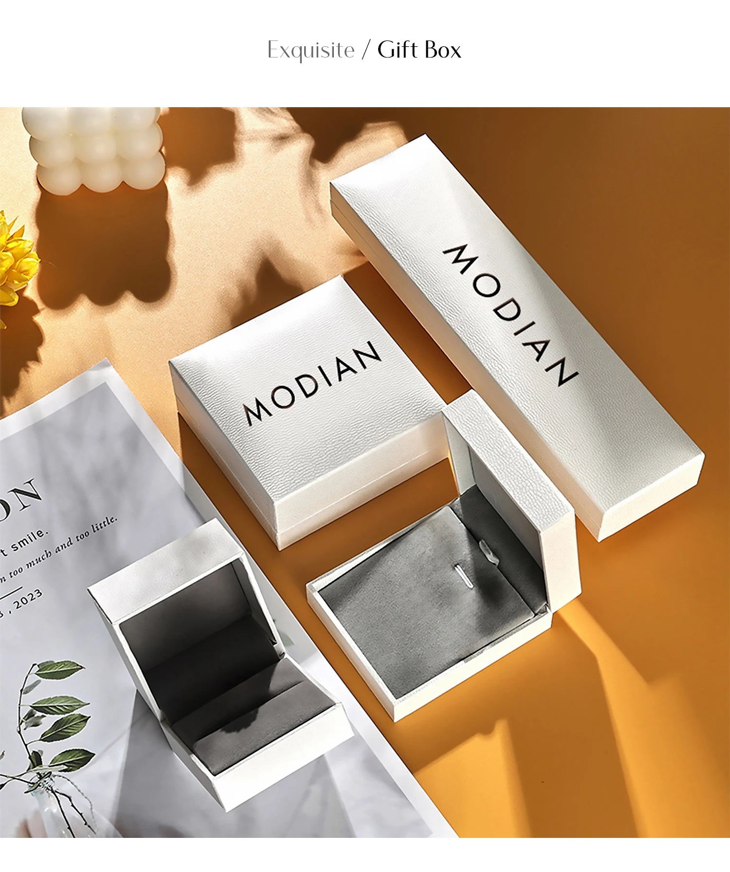 MODIAN D Color Moissanite Ring Delicate Square 925 Sterling Silver Lab Diamond Ring For Women Wedding Statement Jewelry