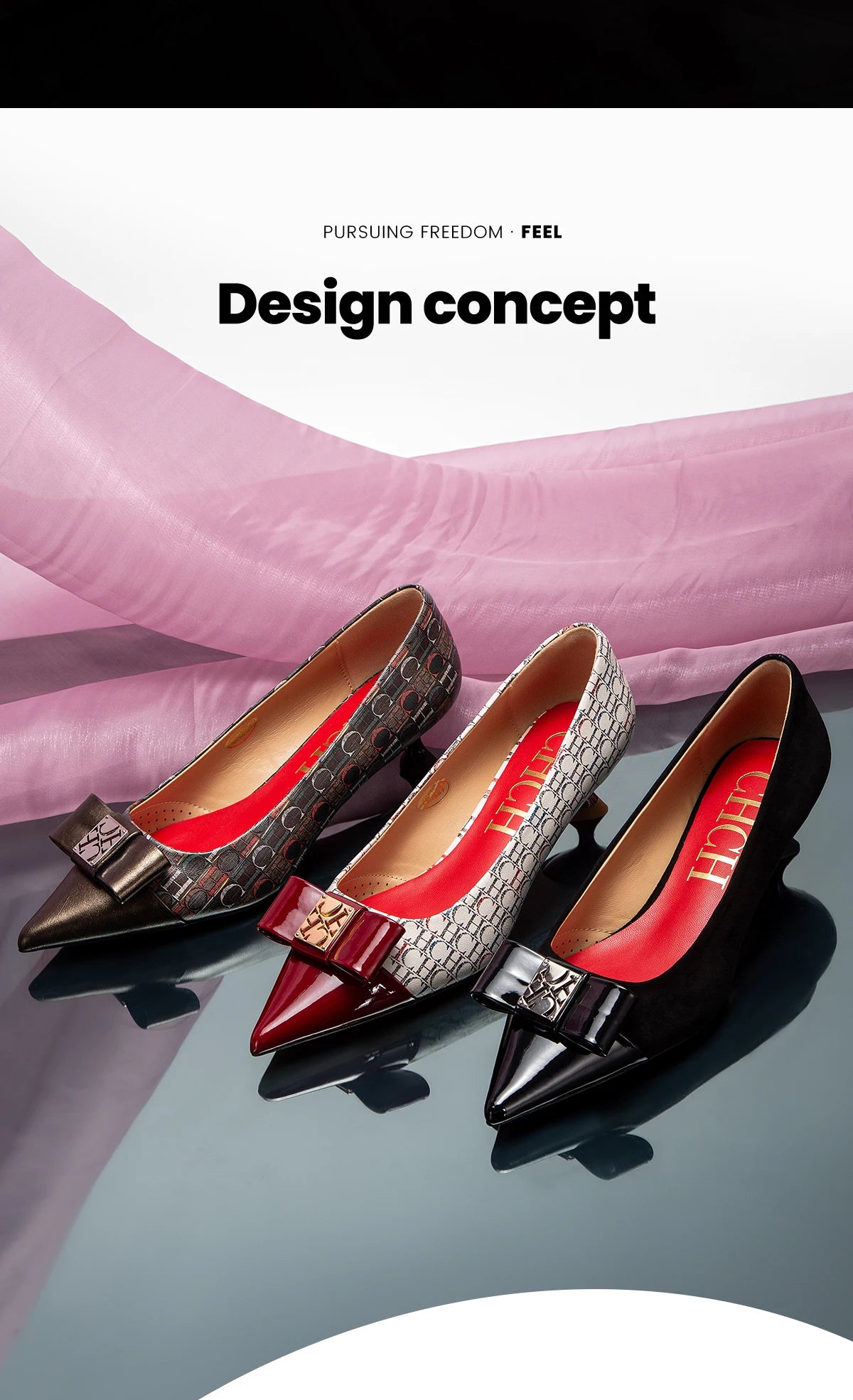 CHCH Women's High Heels Winter Anti Velvet Women's Shoes Business Dinner Black Heels 5cm