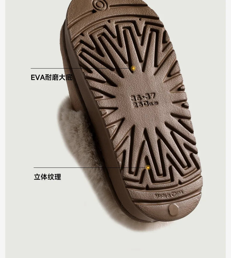 Autumn Winter Hello Kitty Slippers For Women Plush Kawaii Cute Sanrio Home Warm Cotton Slippers Cartoon Home Indoor Shoes Gifts