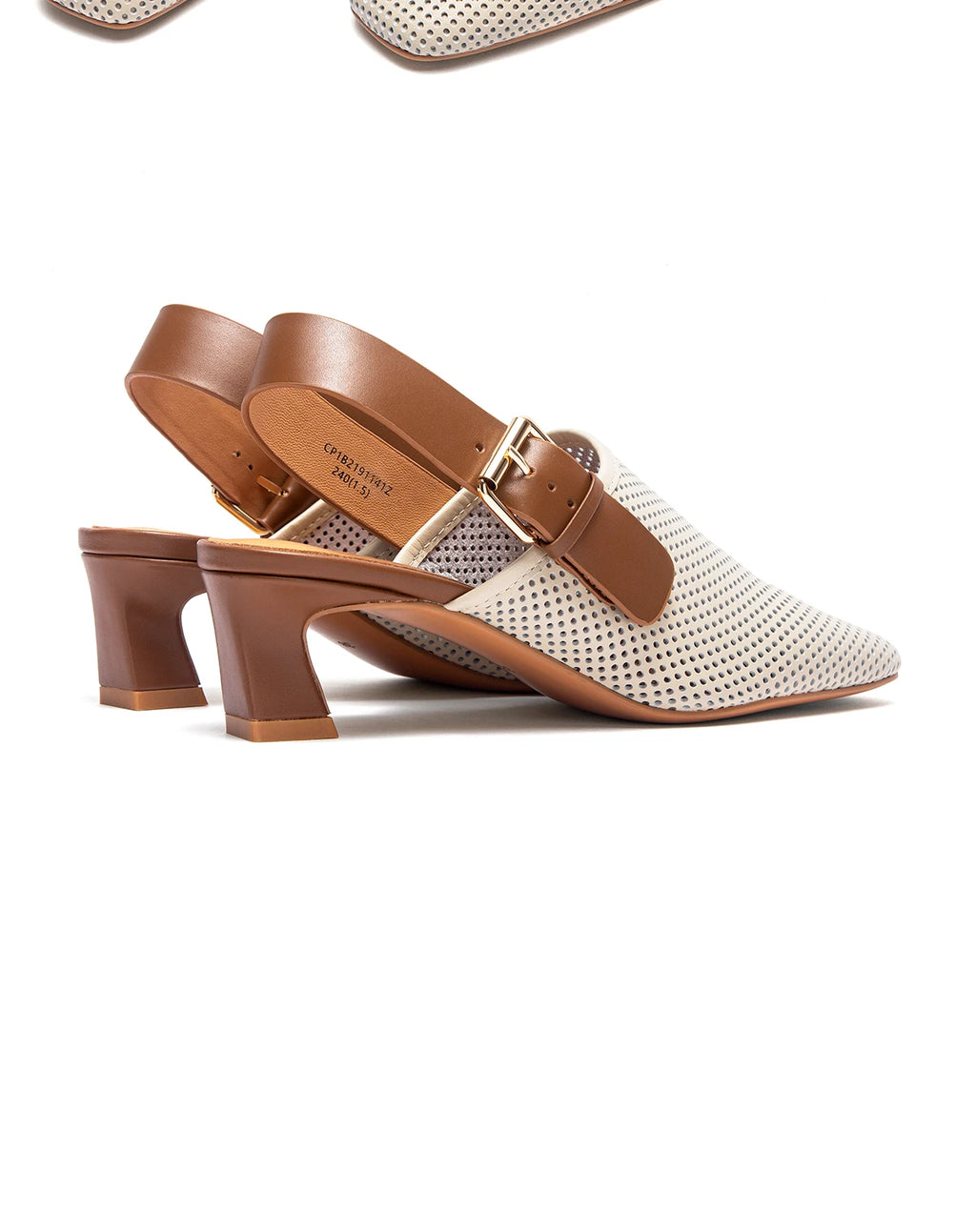 Luxury brand women's shoes summer sandals leather medium high heel hollow breathable temperament girls shoes 35-40 yards