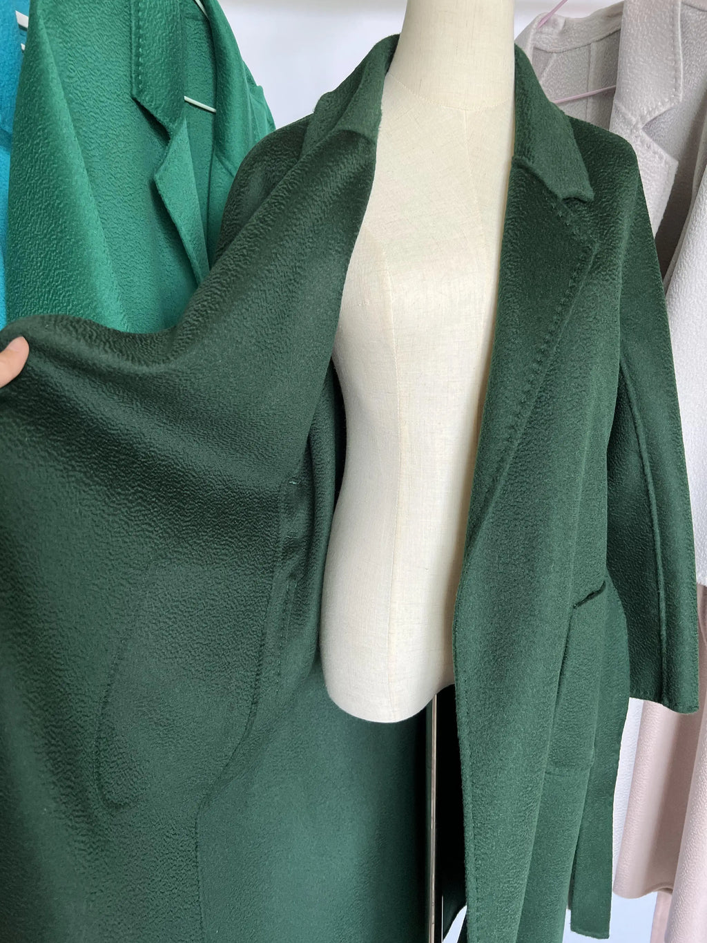 SPECIAL OFFER Cashmere Coat Female Winter Mid-Length Corrugated Coat Black Wool Coat Woman Autumn New Casual Fashion Beige Coat